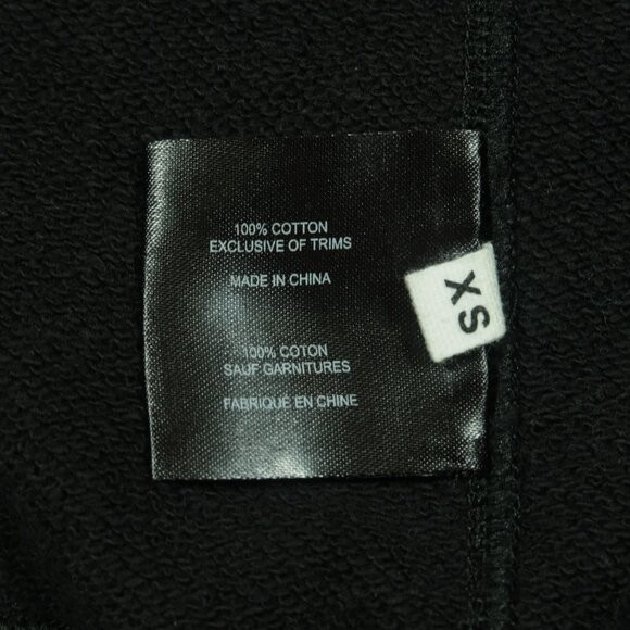 Proenza Schouler White Label Hoodie Womens XS Black Printed Drawstring - Picture 4 of 5